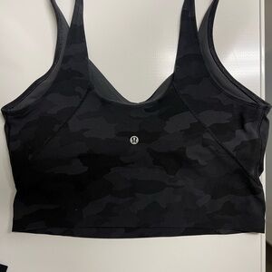 Lululemon Athletica Align Black Camo Tank Bra - Low-Medium Support